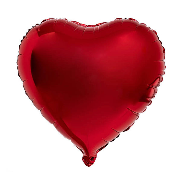 Foil Balloon 18" Heart Shape Solid Red (45cm x 51cm)