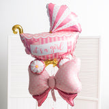 Foil Balloon It's a Girl Baby Pram (94cmx81cmH) Pink