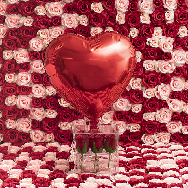 Foil Balloon 18" Heart Shape Solid Red (45cm x 51cm)